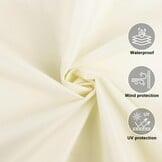 Rechthoekig Zonnezeil 2.5x4m Crème 95% UV-bescherming + Bevestigingsset (39% Korting)