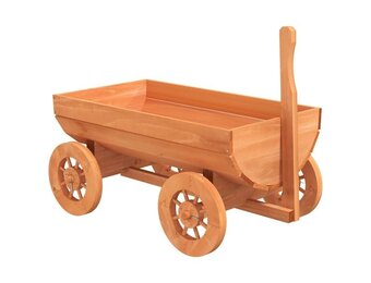 Decoratieve Houten Wagen met Korting - 70x43x54 cm