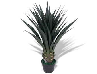 Kunst Yucca Plant met Pot - 85 cm Groen (34% Korting)