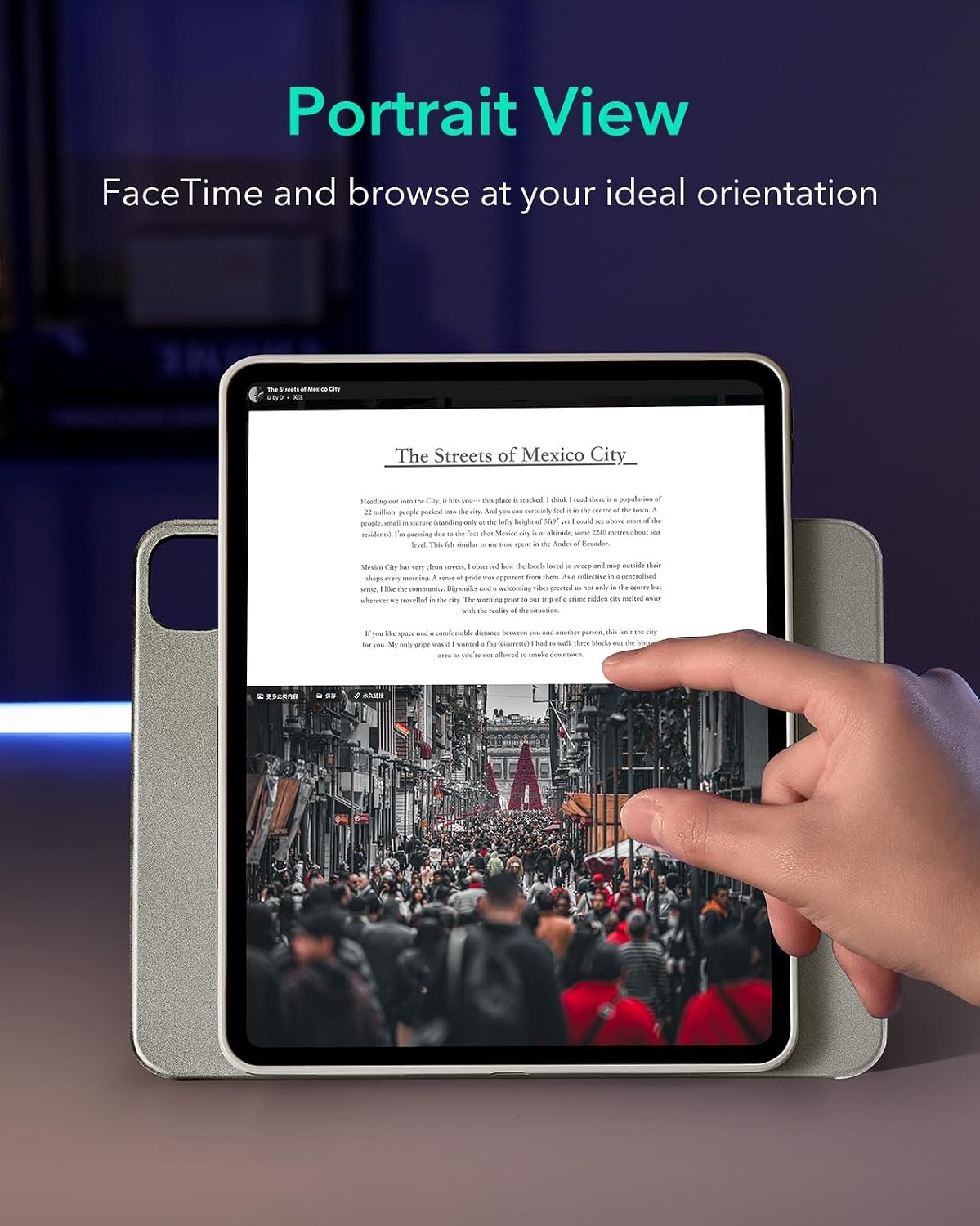 iPad Pro 12.9" (2022/2021) Hoes Titanium, 9 standen, afneembaar, 29% korting