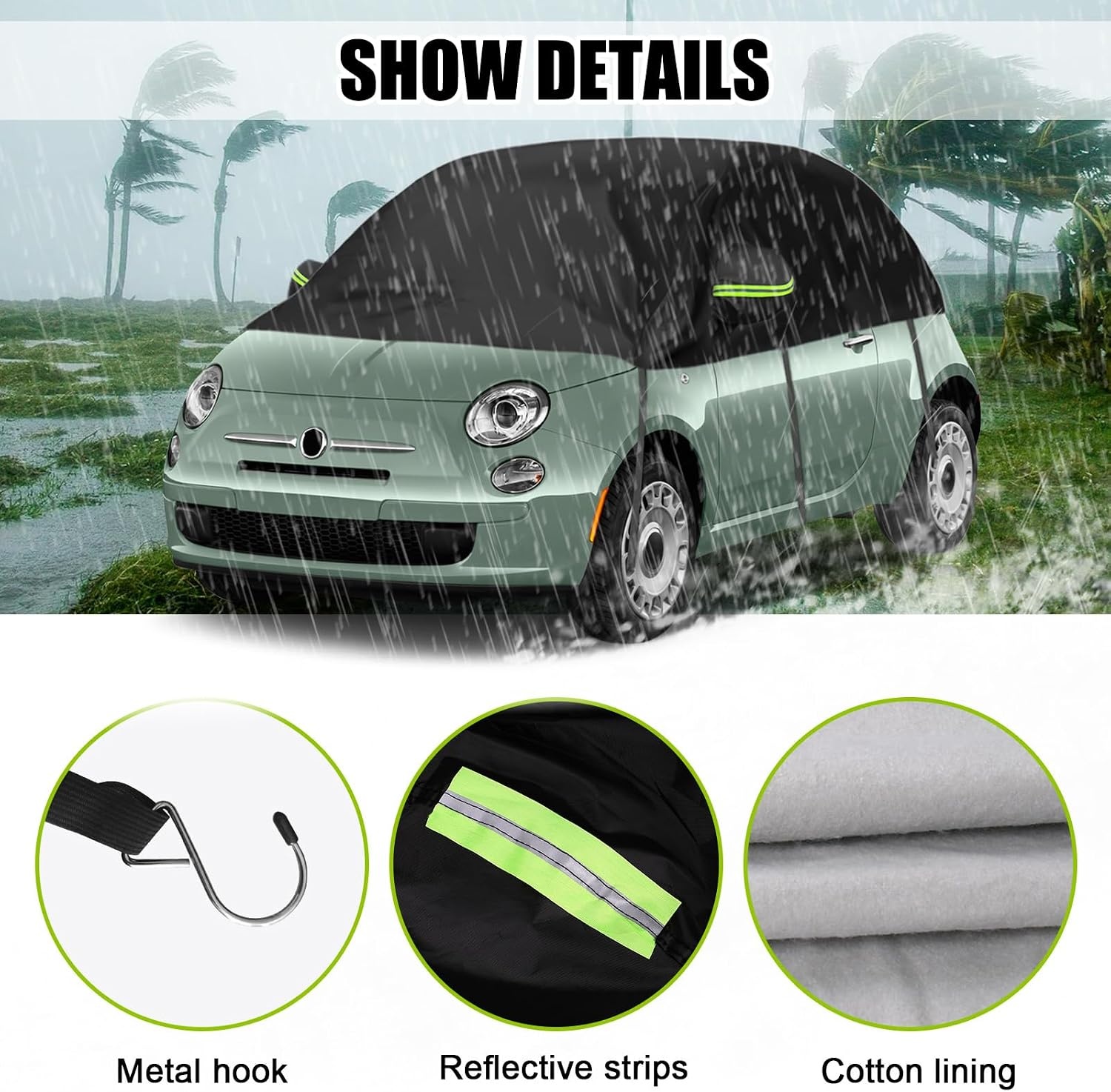 Universele Half Autohoes Waterdicht - 300x150x49 cm