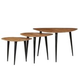 3-delige Salontafelset Massief Acaciahout - 30% Korting