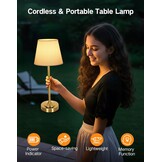 Draadloze LED Tafellamp Goud (2 stuks) - 29% Korting