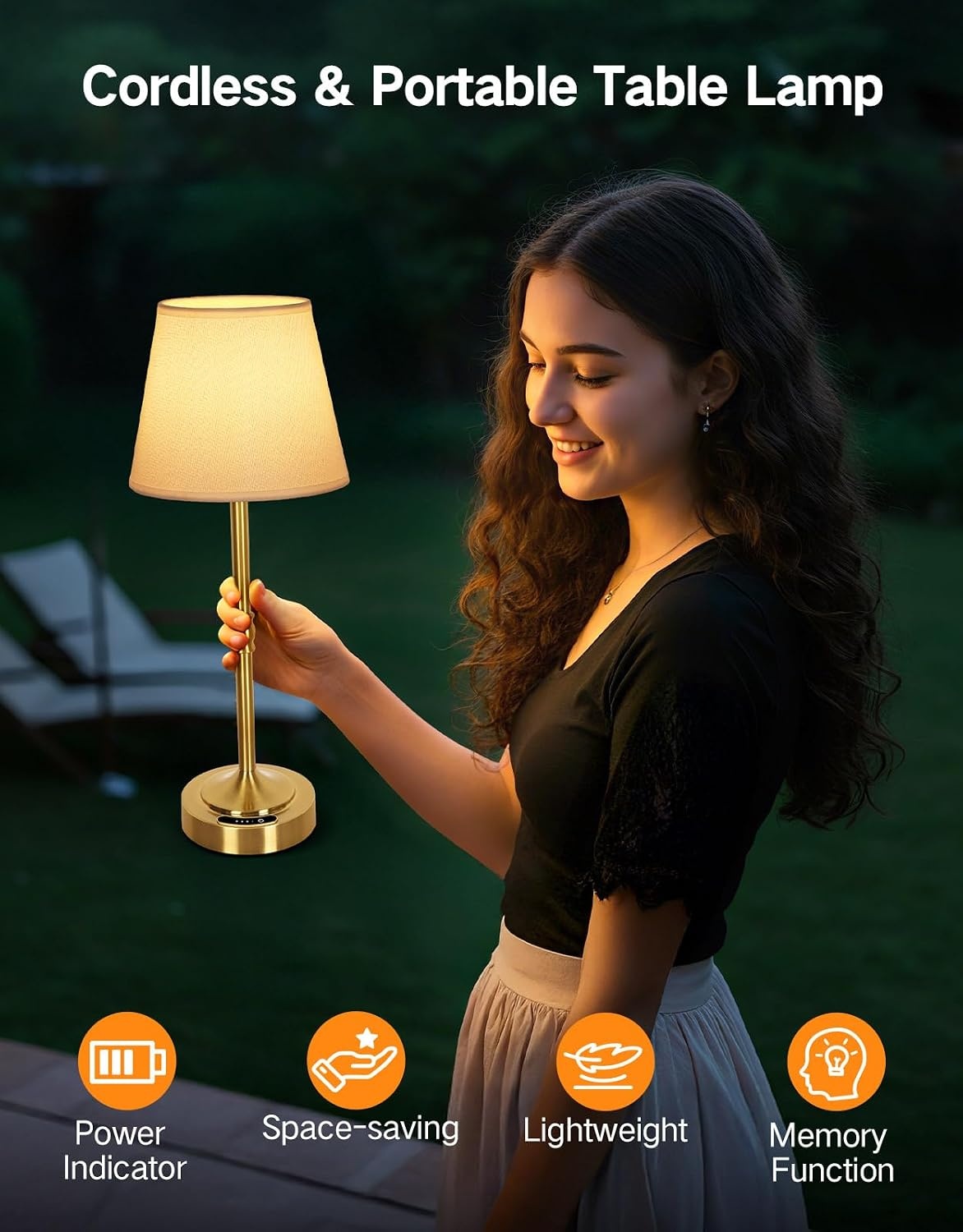 Draadloze LED Tafellamp Goud (2 stuks) - 29% Korting