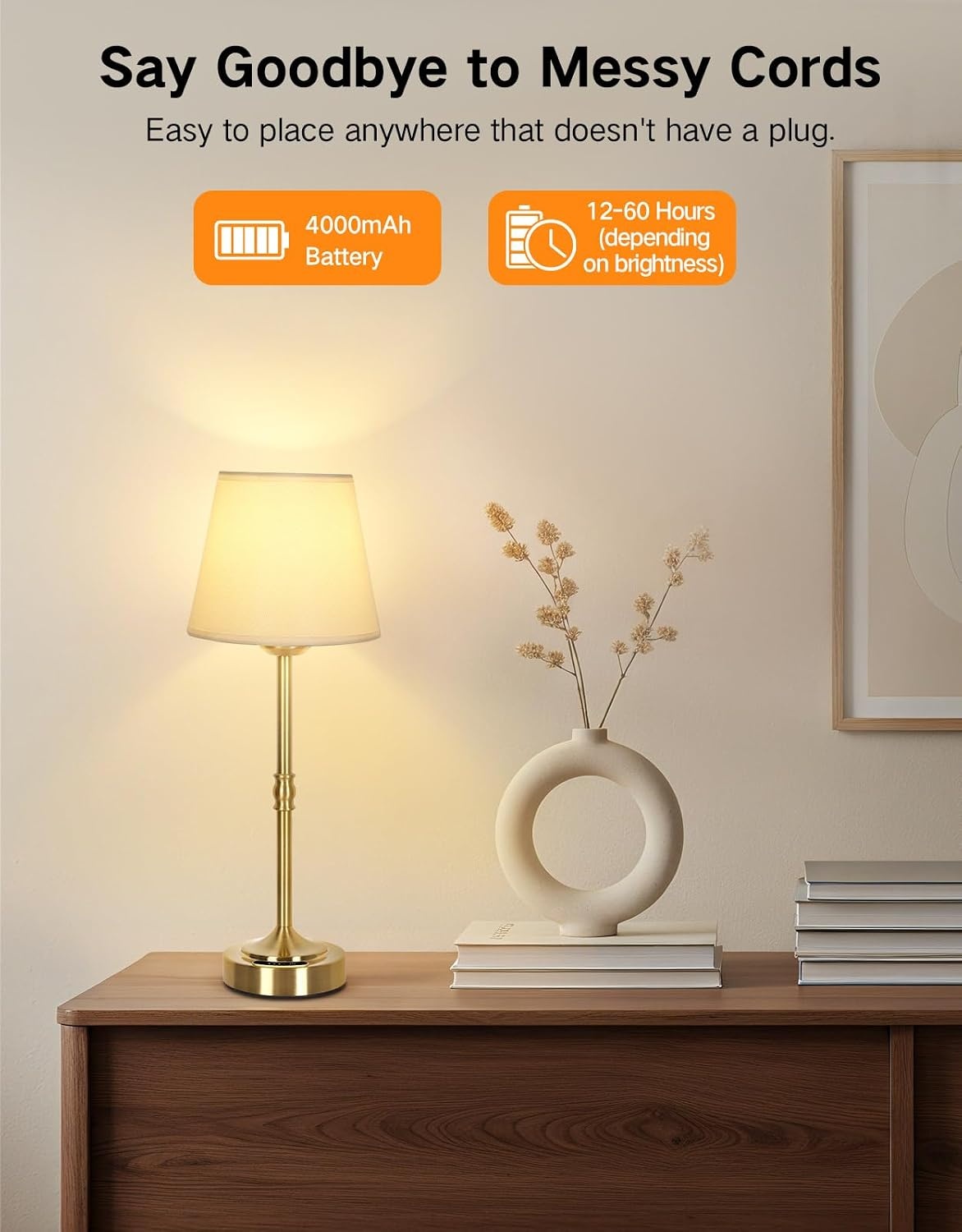 Draadloze LED Tafellamp Goud (2 stuks) - 29% Korting
