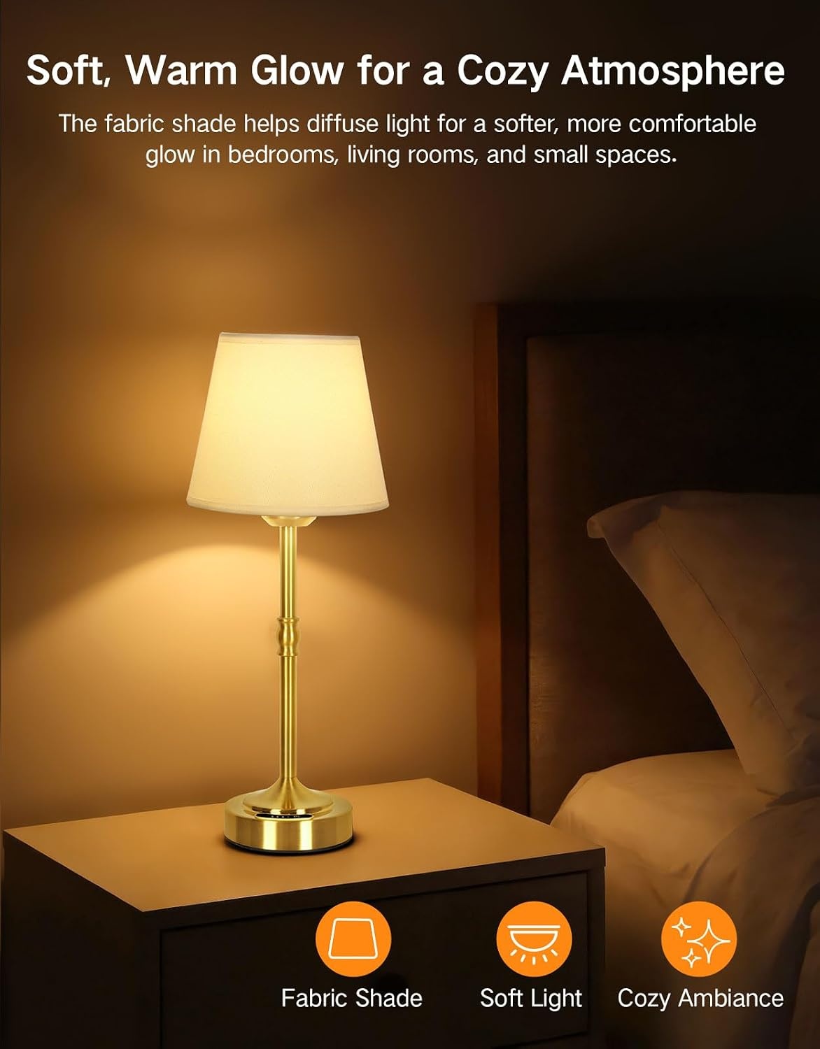 Draadloze LED Tafellamp Goud (2 stuks) - 29% Korting