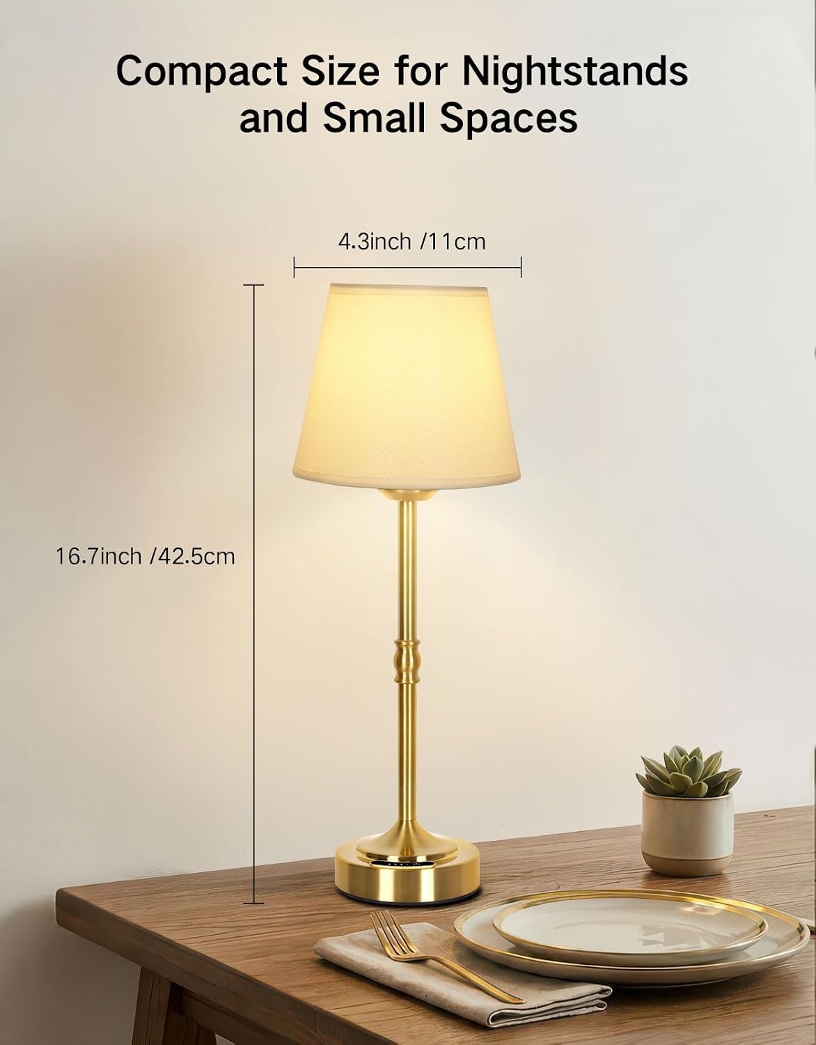 Draadloze LED Tafellamp Goud (2 stuks) - 29% Korting