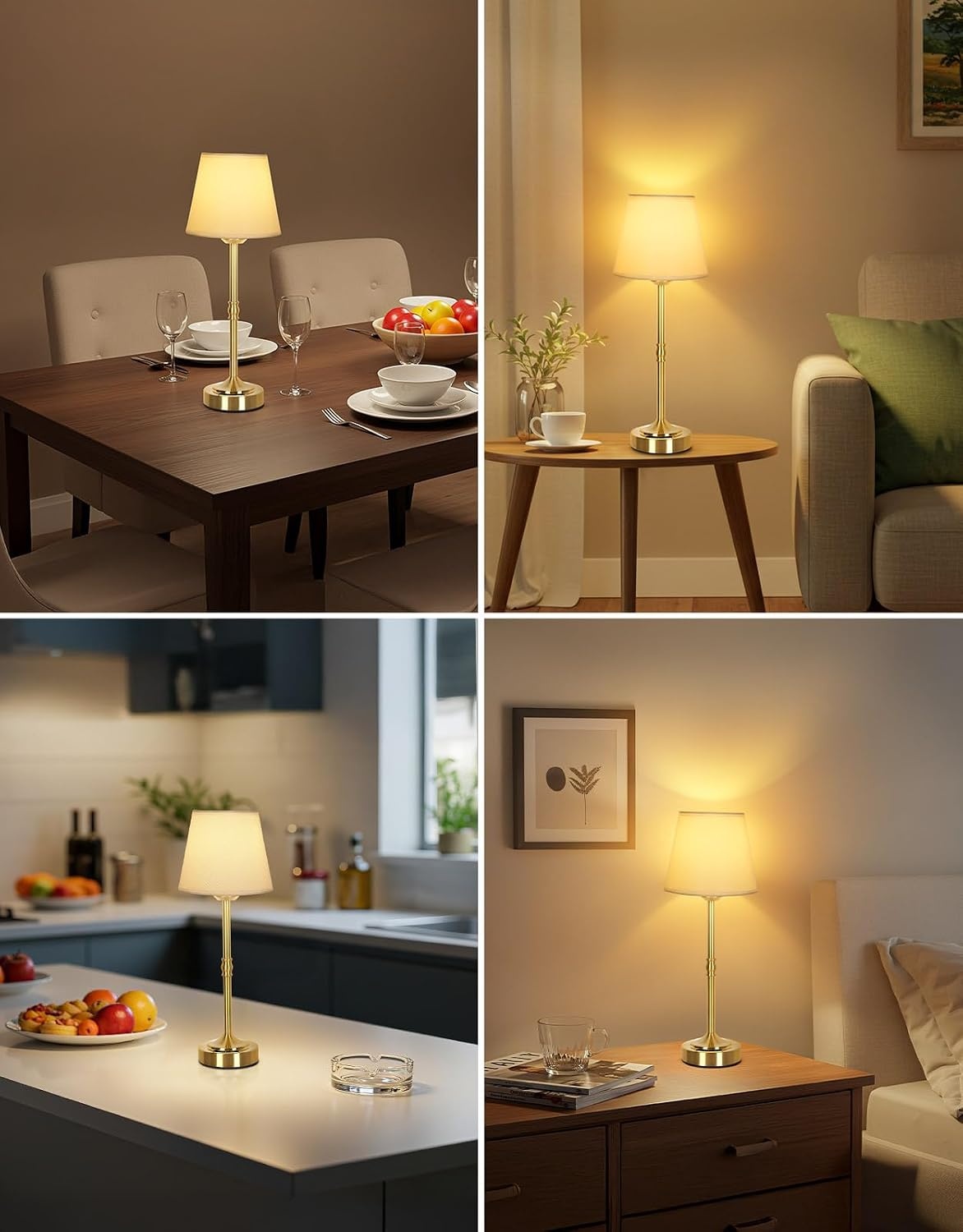 Draadloze LED Tafellamp Goud (2 stuks) - 29% Korting