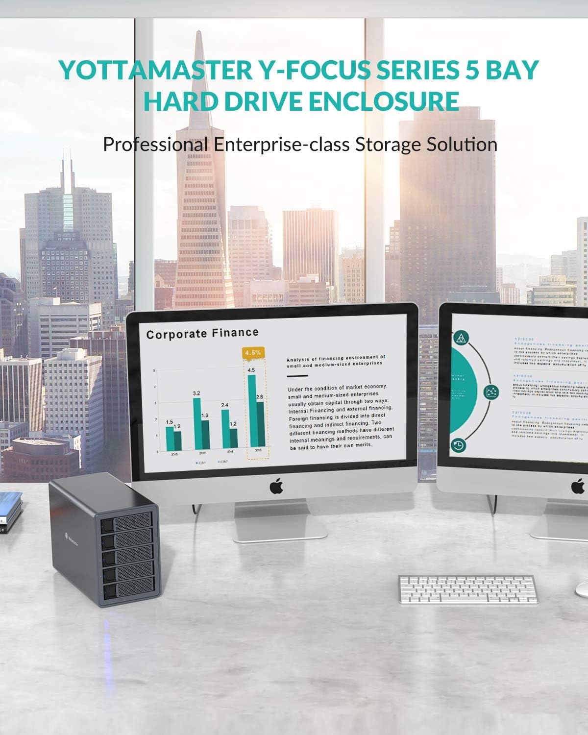 Externe 5-Bay HDD/SSD Behuizing - Aluminium - 30% Korting