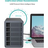 Externe 5-Bay HDD/SSD Behuizing - Aluminium - 30% Korting