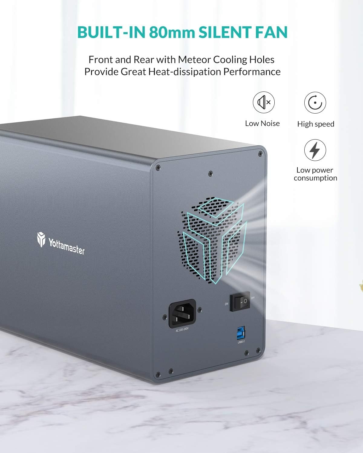 Externe 5-Bay HDD/SSD Behuizing - Aluminium - 30% Korting