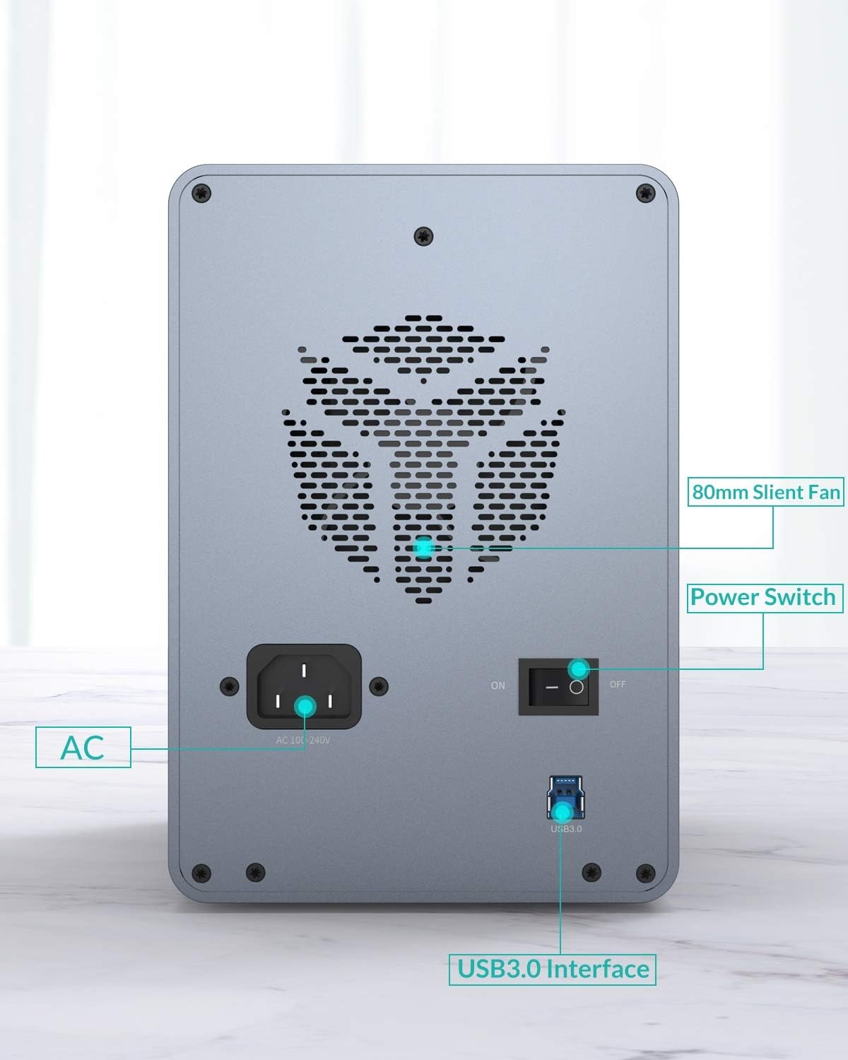 Externe 5-Bay HDD/SSD Behuizing - Aluminium - 30% Korting