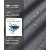 Waterdicht Schaduwzeil 4x5m Antraciet - 95% UV-Bescherming - 29% Korting