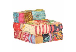 Patchwork Poef Modulair Stof 49% Korting