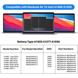 MacBook Air 13" Accu (A1466, A1369) 7200mAh - 57% Korting
