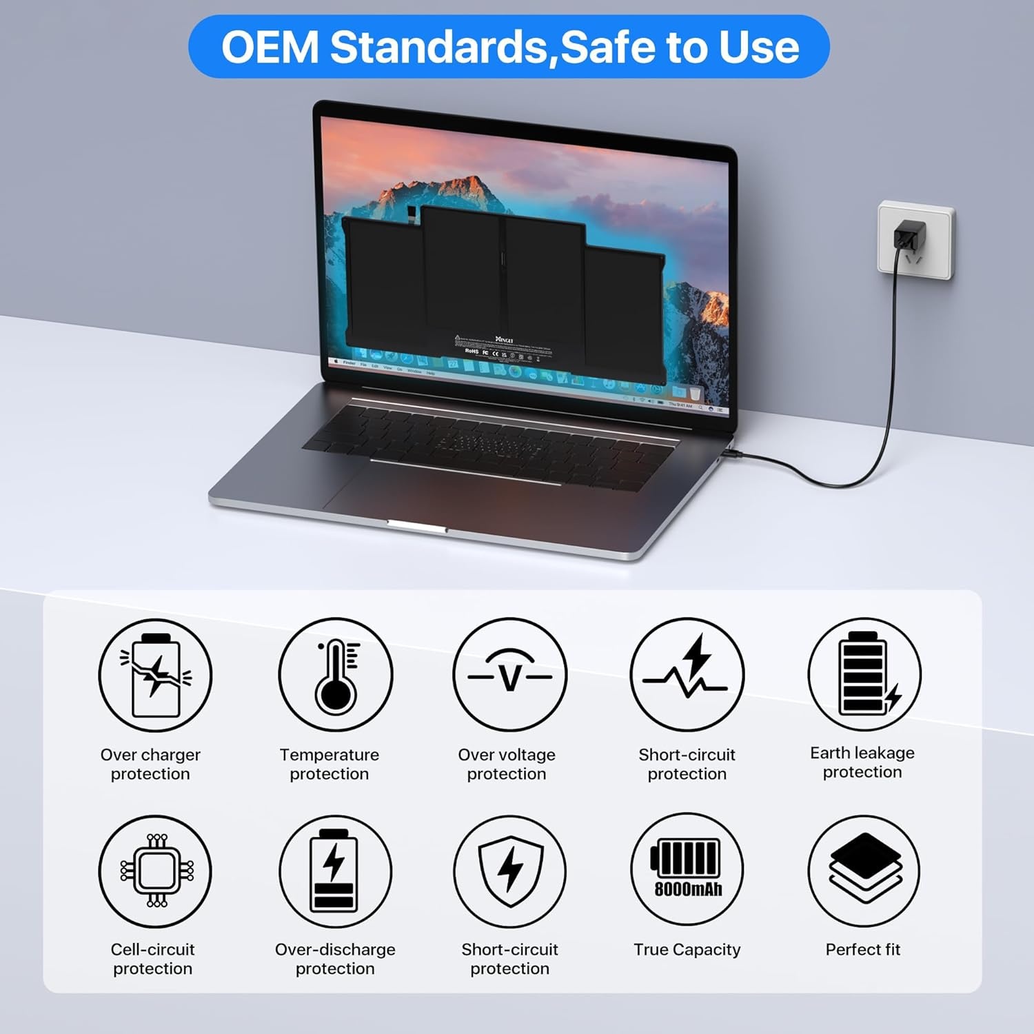 MacBook Air 13" Accu (A1466, A1369) 7200mAh - 57% Korting