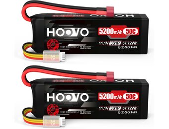RC Lipo Accu's 3S 11.1V 5200mAh 50C (2 stuks) - 29% Korting
