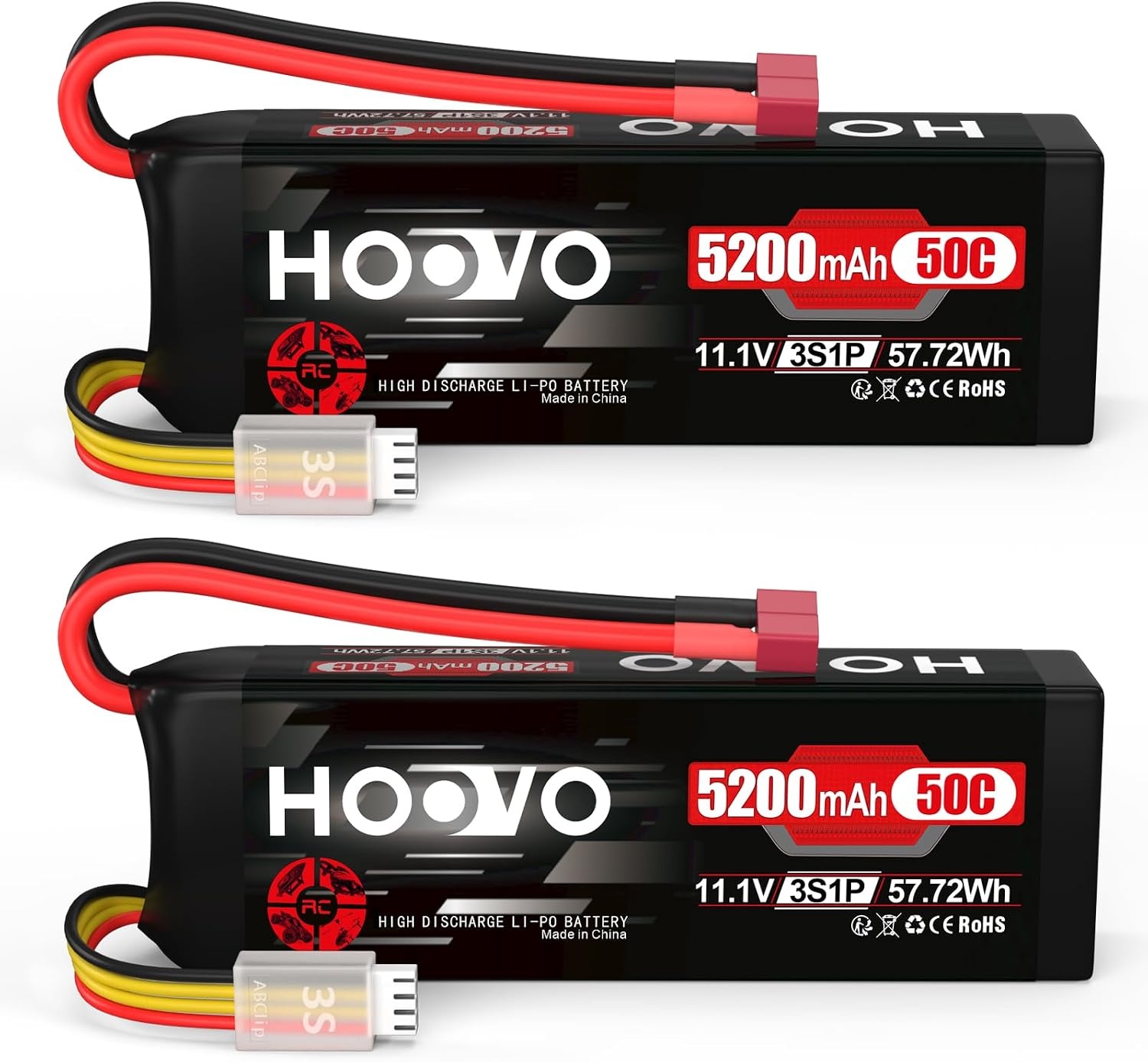RC Lipo Accu's 3S 11.1V 5200mAh 50C (2 stuks) - 29% Korting