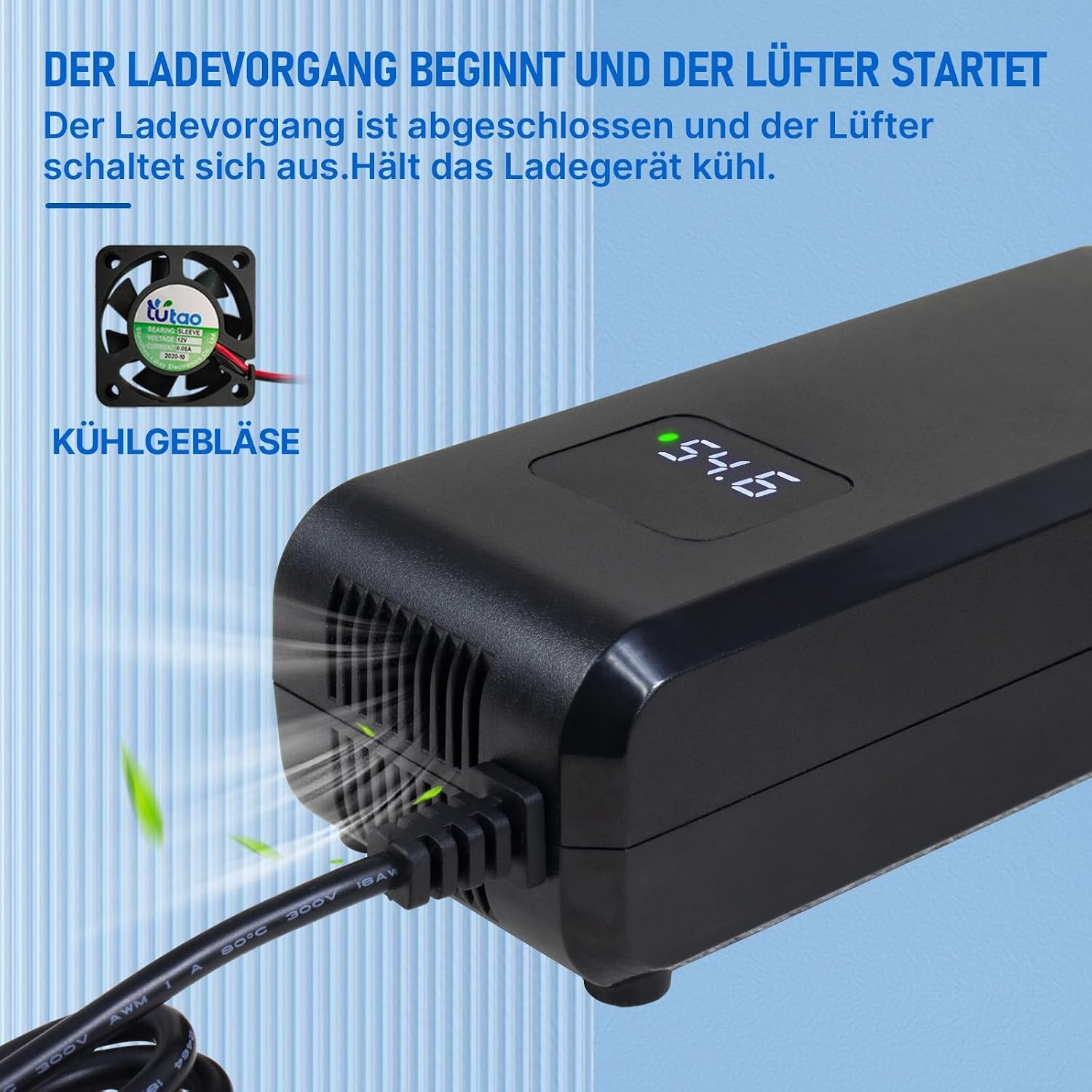 Snellader 48V Lithium Batterij E-bike/Scooter (Kugoo M4) | 54.6V 4A met Display | 34% Korting