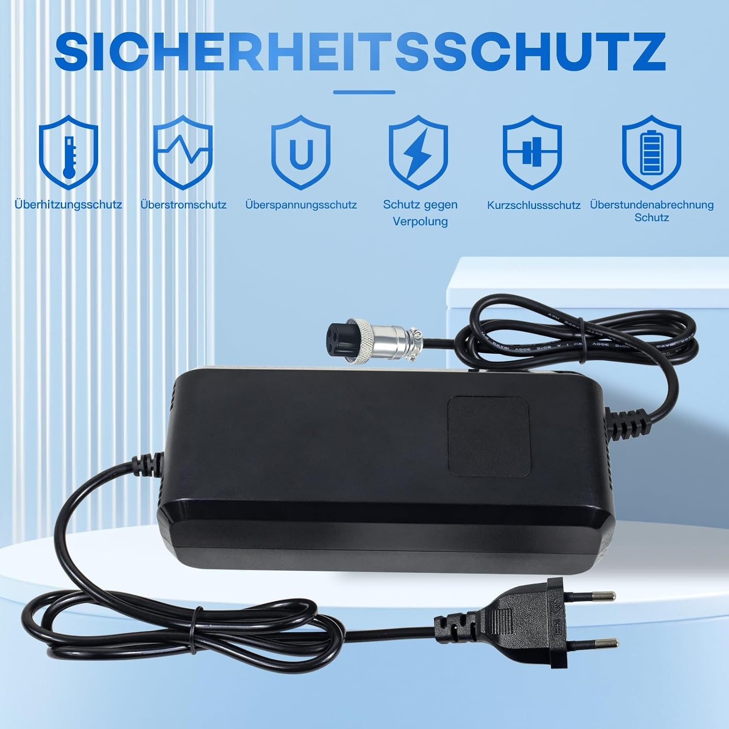 Snellader 48V Lithium Batterij E-bike/Scooter (Kugoo M4) | 54.6V 4A met Display | 34% Korting