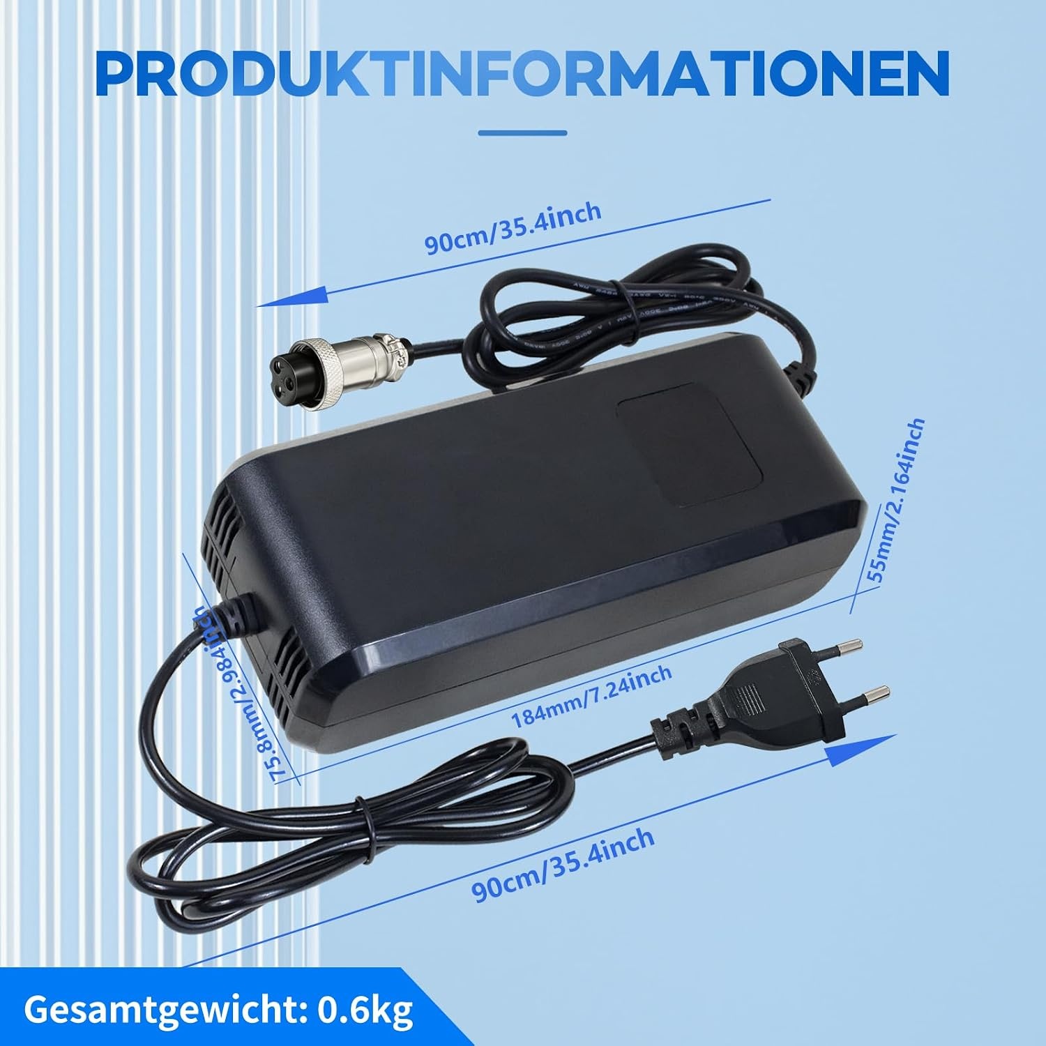 Snellader 48V Lithium Batterij E-bike/Scooter (Kugoo M4) | 54.6V 4A met Display | 34% Korting