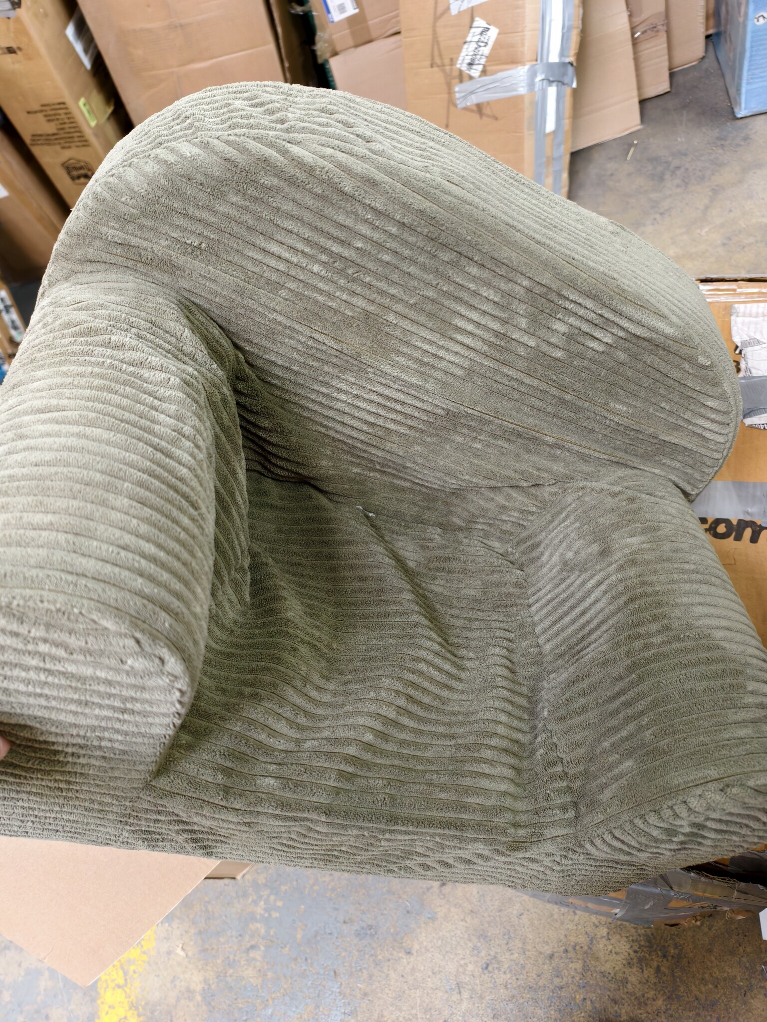 Kinderfauteuil LINCOL - Corduroy Olijfgroen - 48% Korting!