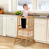COSYLAND Bamboo Kinder Leertoren - Natuurlijk, 34% Korting