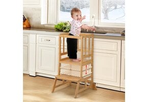 COSYLAND Bamboo Kinder Leertoren - Natuurlijk, 34% Korting