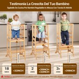 COSYLAND Bamboo Kinder Leertoren - Natuurlijk, 34% Korting