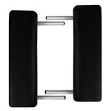 Inklapbare Massagetafel 2 Zones Aluminium Frame Zwart - 35% Korting