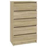vidaXL Ladekast 60x36x103 cm bewerkt hout sonoma eikenkleurig