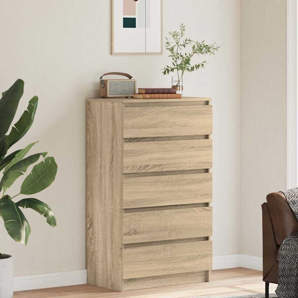 vidaXL Ladekast 60x36x103 cm bewerkt hout sonoma eikenkleurig