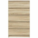 vidaXL Ladekast 60x36x103 cm bewerkt hout sonoma eikenkleurig