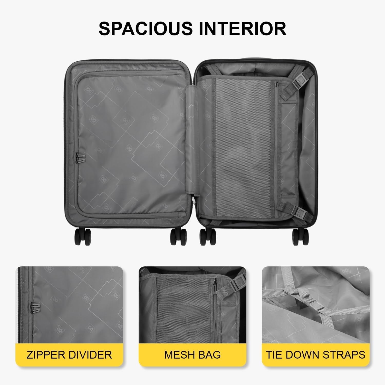 Handbagage Koffer 20 inch met Laptopvak & 15% Uitbreidbaar (52% Korting)