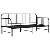 Uittrekbare Slaapbankmetaal Zwart 90x200 cm - 35% Korting!