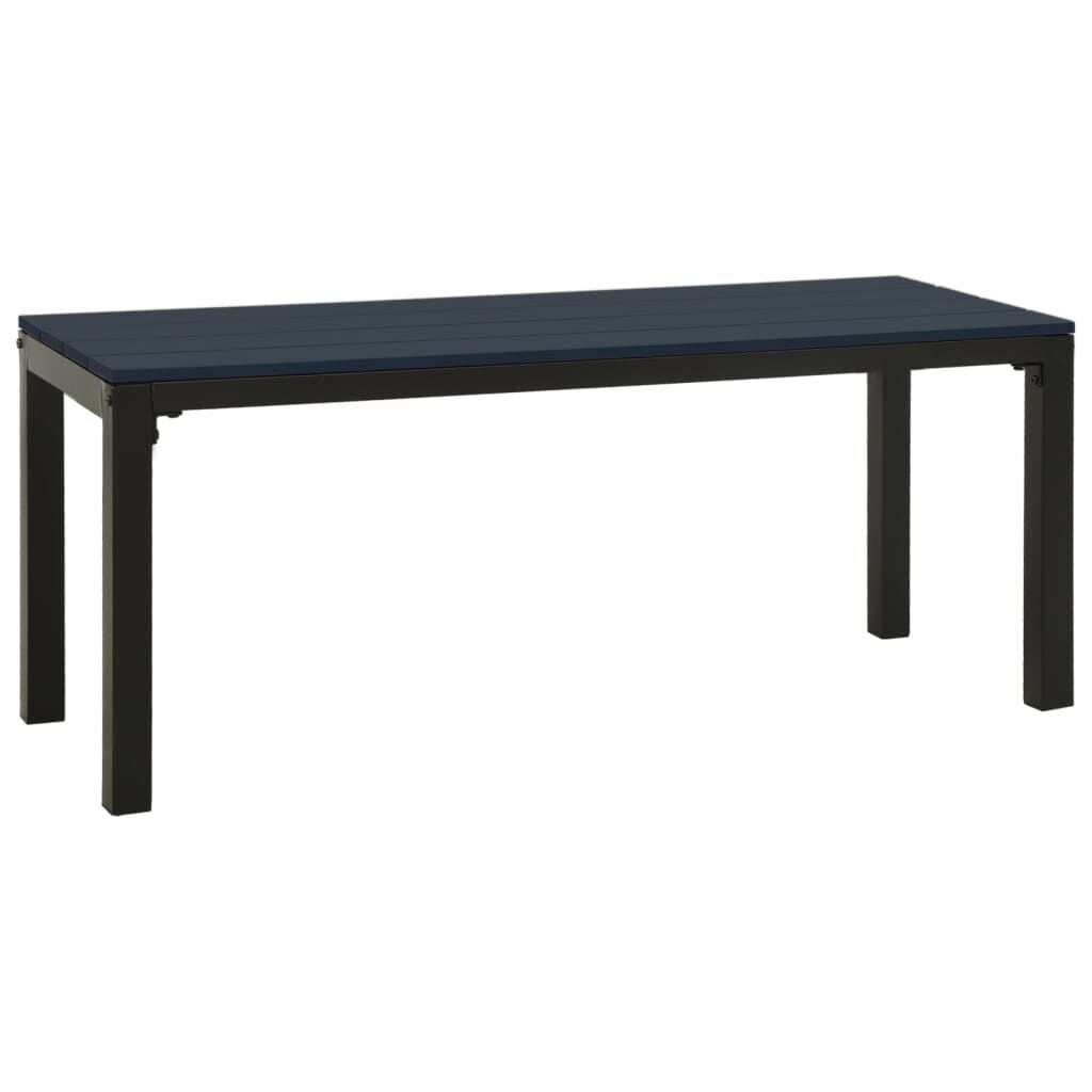 vidaXL Tuinbank 110 cm staal en HKC zwart
