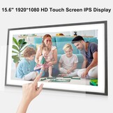 QCREA 15,6 Inch Digitale Fotolijst - 32GB - Full HD Touchscreen - Zwart en Wit