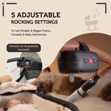 ZAZU Robby Automatische Kinderwagenwieg - Huilsensor - 5 Snelheden - Oplaadbaar - Zwart