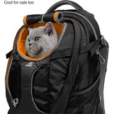 Kurgo G-Train Dog Carrier Backpack - Comfortable Travel Bag for Pets Up to 11 kg - Waterproof Bottom - Multi-Compartment Pack - Dog Hiking Gear - Rugged Adventure Backpack - Navy Blue