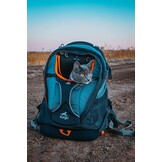 Kurgo G-Train Dog Carrier Backpack - Comfortable Travel Bag for Pets Up to 11 kg - Waterproof Bottom - Multi-Compartment Pack - Dog Hiking Gear - Rugged Adventure Backpack - Navy Blue