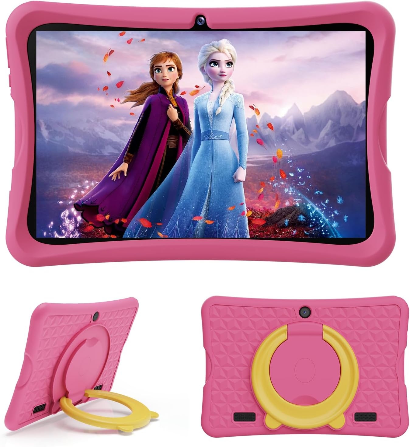 DigiLand Kindertablet 10,1 inch Android kindertablet met wifi met beschermhoes, ouderlijk toezicht, educatieve tablets, kinderen, jongens en meisjes, roze (RAM 6 GB + ROM 32 GB)