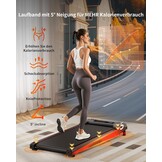 Anylife loopband, bureau Walking Pad, loopmat met helling, compacte Treadmill, loopmachine, stille loopmat, LED display, loopband voor thuis 150kg