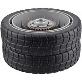Achterwielen Grasmaaier 8" met Tandwiel (2 stuks) - 46% Korting!