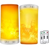 2 Oplaadbare LED Vlam Lampen Geel 59% Korting | Afstandsbediening & Timer