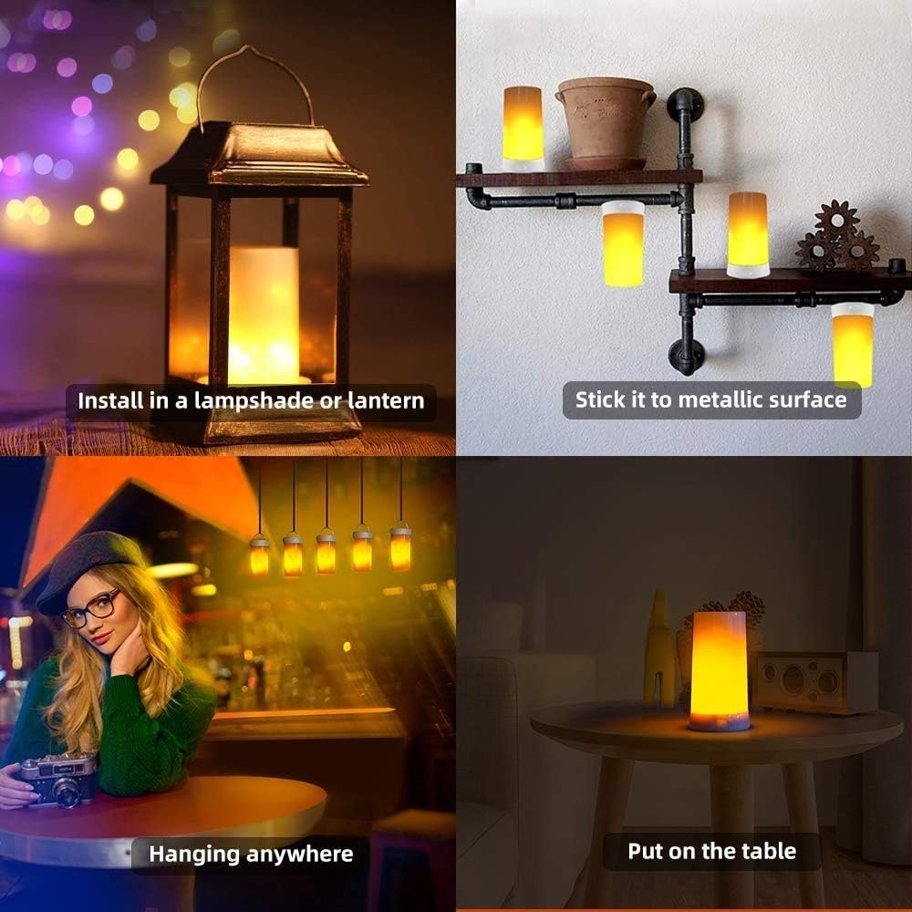 2 Oplaadbare LED Vlam Lampen Geel 59% Korting | Afstandsbediening & Timer