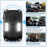 Ultrasone marterverschrikker voor in de auto, met flitslicht, muizen, marterverschrikker, zolder, muizenverjager, werkt op batterijen, met 12 V autoaccukabel en USB, effectief, muizenverjager voor