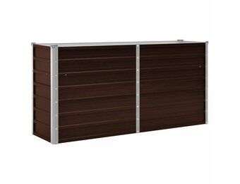 vidaXL Plantenbak verhoogd 160x40x77 cm gegalvaniseerd staal bruin
