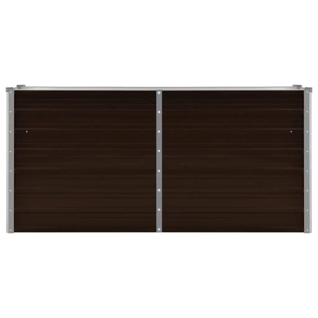 vidaXL Plantenbak verhoogd 160x40x77 cm gegalvaniseerd staal bruin