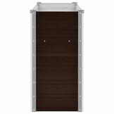 vidaXL Plantenbak verhoogd 160x40x77 cm gegalvaniseerd staal bruin