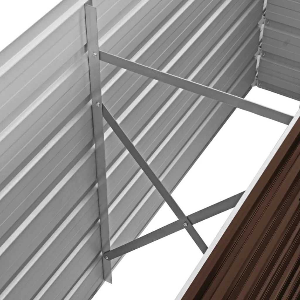 vidaXL Plantenbak verhoogd 160x40x77 cm gegalvaniseerd staal bruin